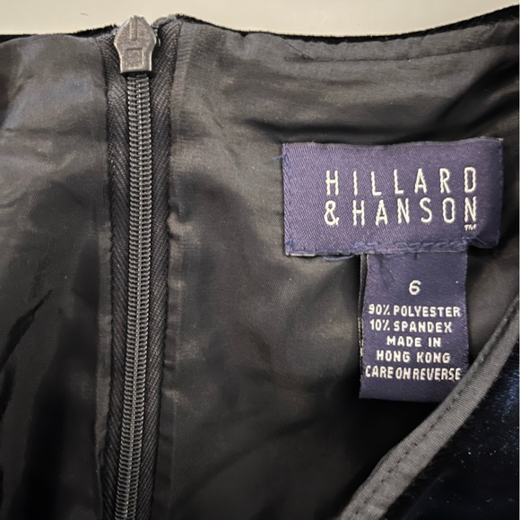 HILLARD & HANSON VINTAGE 1990’S BLACK VELVET TUNIC TOP WITH SILVER METAL CLASPS - Picture 11 of 14